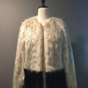 Faux Fur 3/4 Length Coat